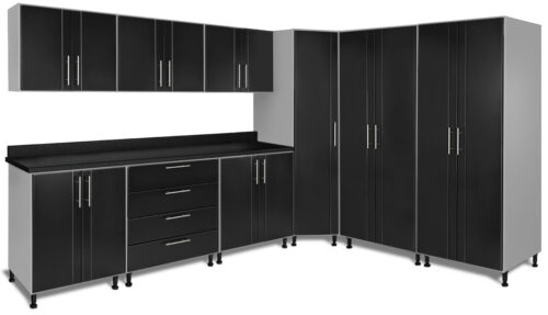 Custom Designed 19ft Garage Cabinets