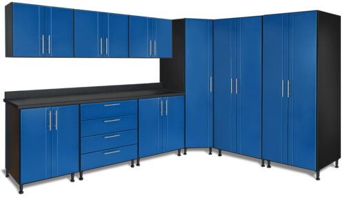 Custom Designed 19ft Garage Cabinets