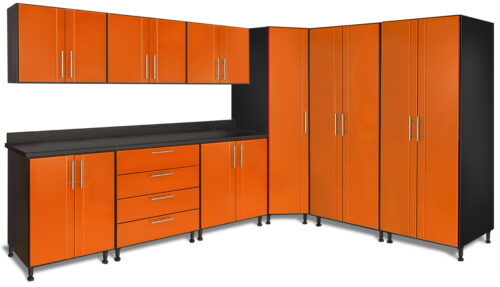 Custom Designed 19ft Garage Cabinets